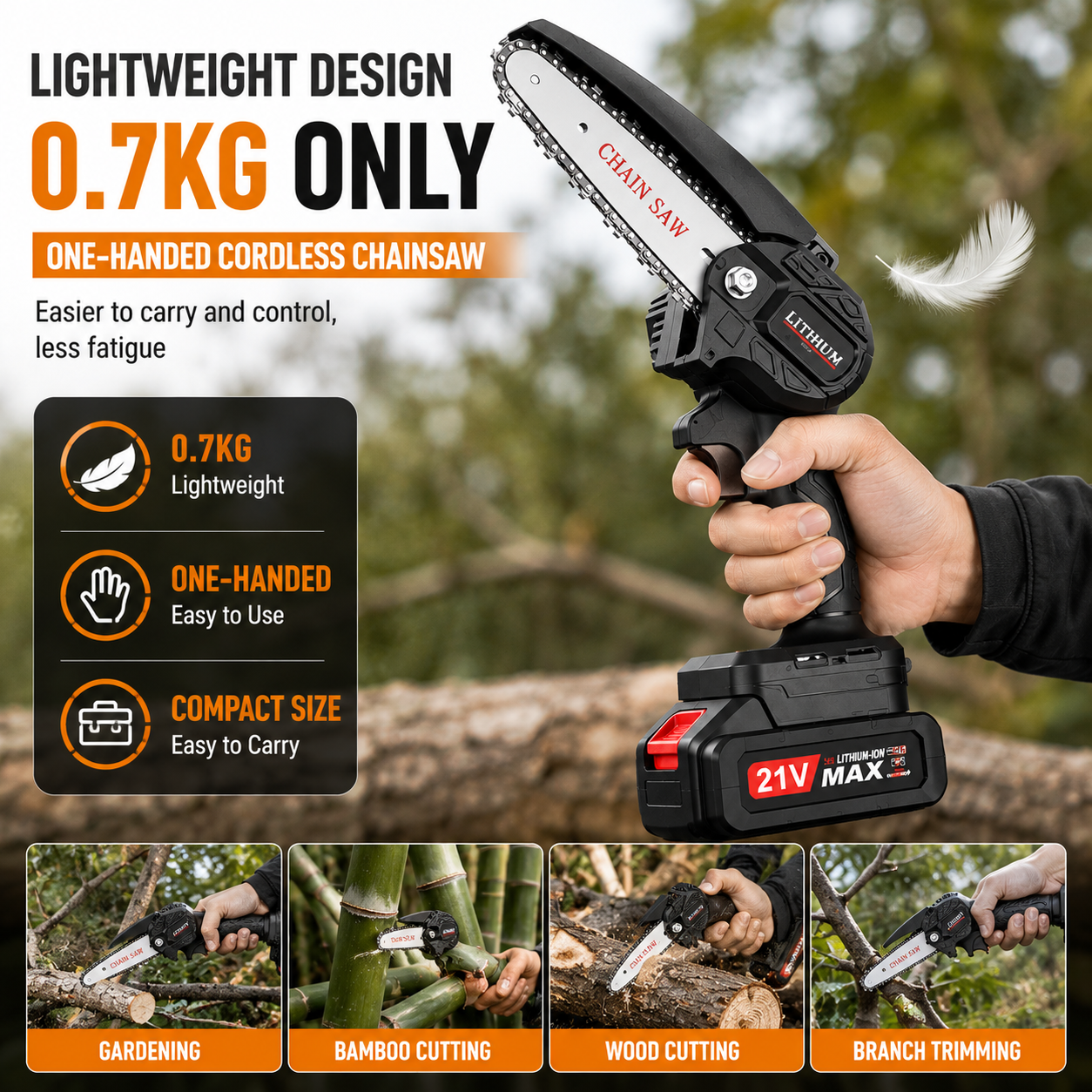 One-Hand Portable Chainsaw